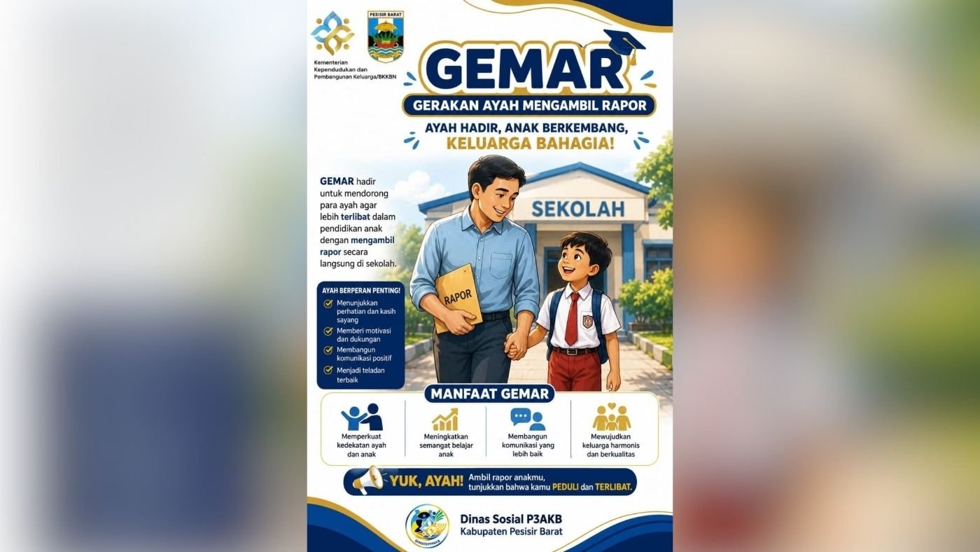 Pemkab Pesbar Dorong Ayah Lebih Aktif Dampingi Pendidikan Anak Lewat GEMAR
