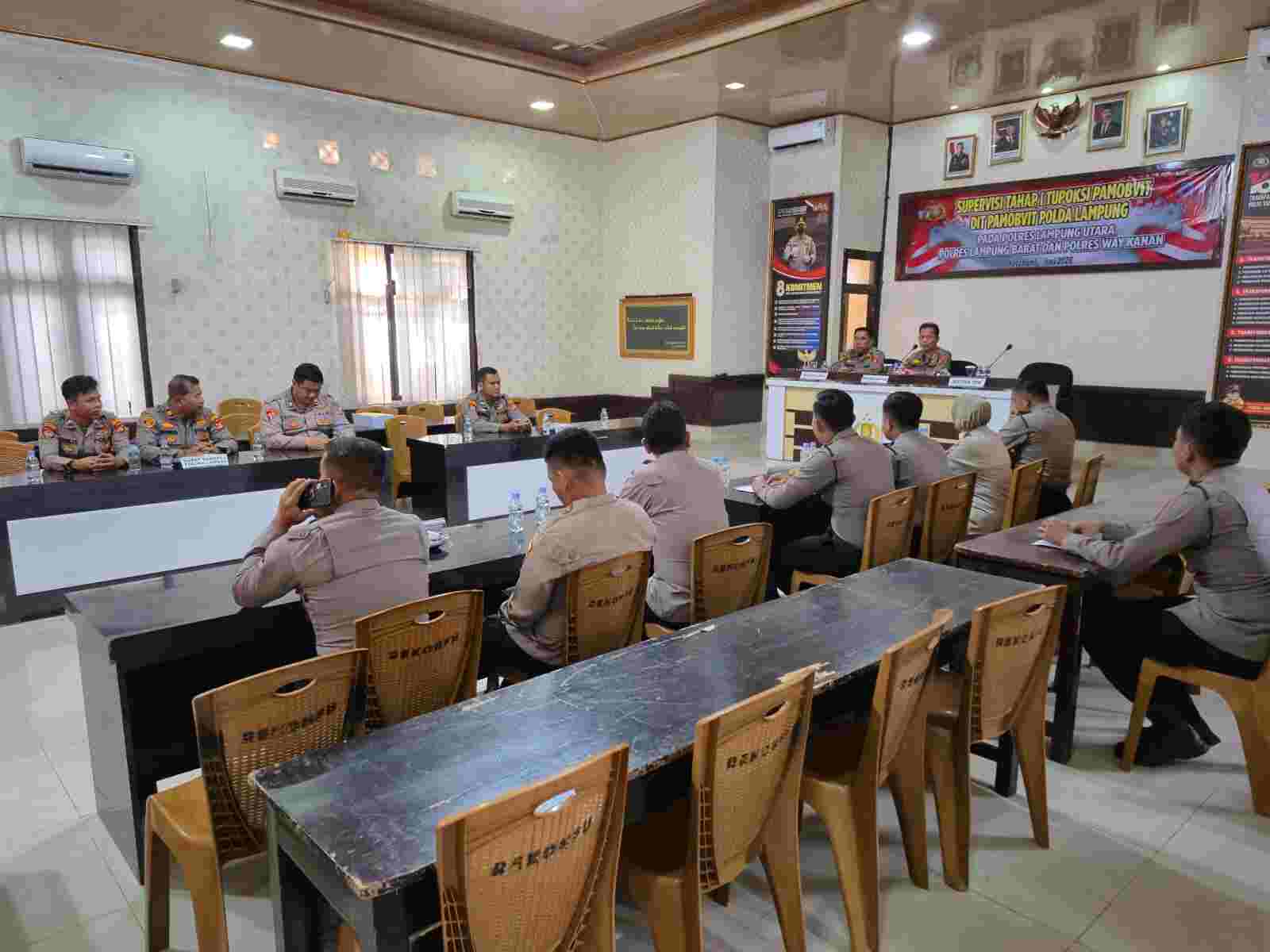 Ditpamobvit Polda Lampung Gelar Supervisi Gabungan di Polres Lampung Utara