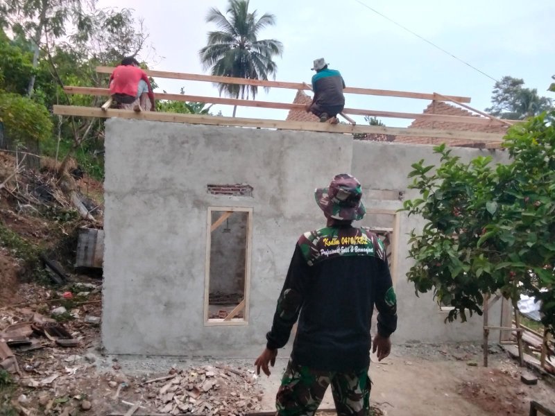TMMD ke-129 Kodim 0410/KBL Percepat Pembangunan Rumah Layak Huni Milik Warga Kemiling