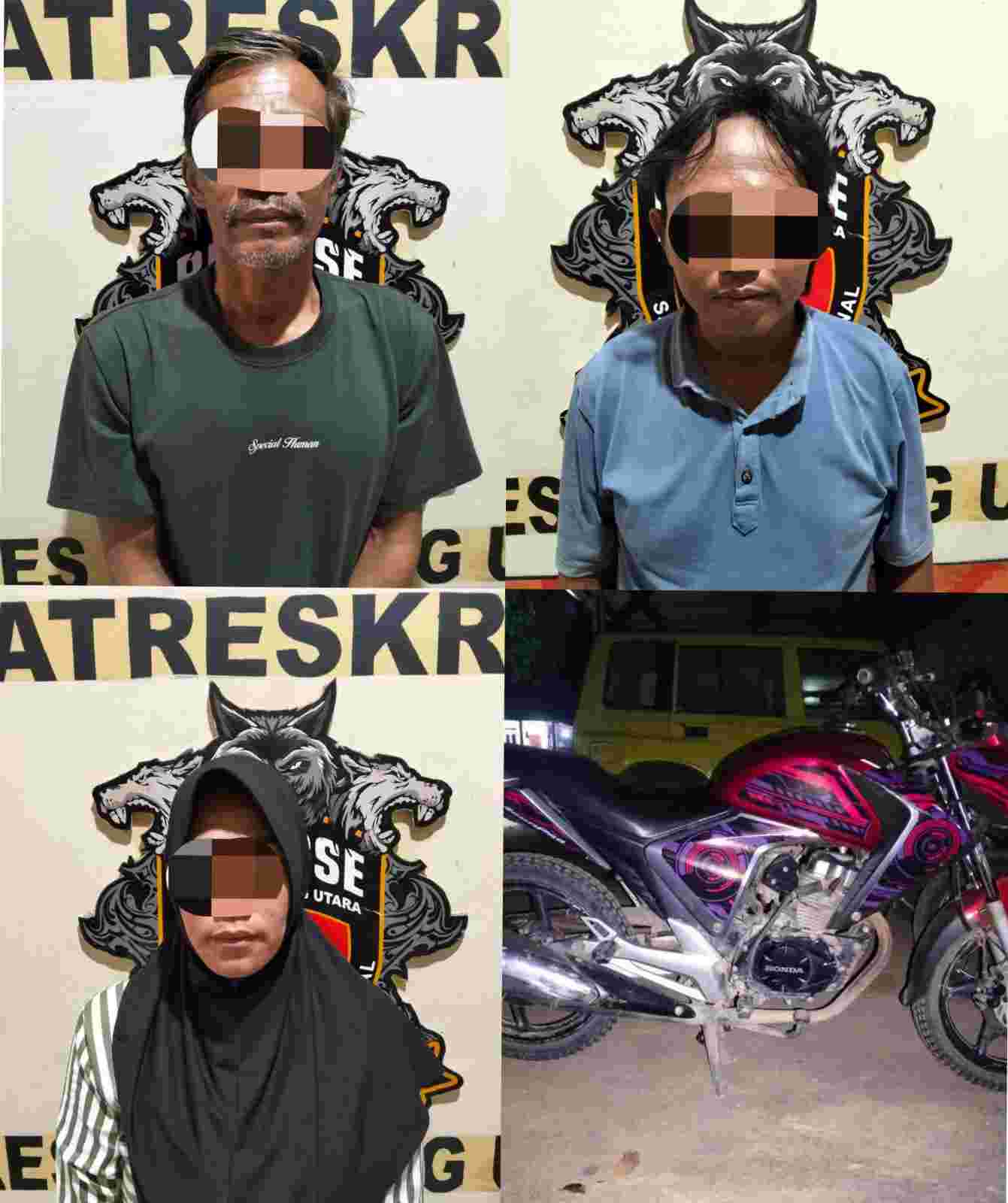 Pengembangan Kasus Curat, Tiga Penadah dan Motor Korban Diamankan Polisi