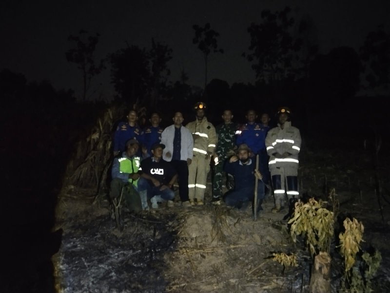 Kebakaran Lahan Seluas 1.000 Meter Persegi Terjadi di Campang Jaya Bandar Lampung
