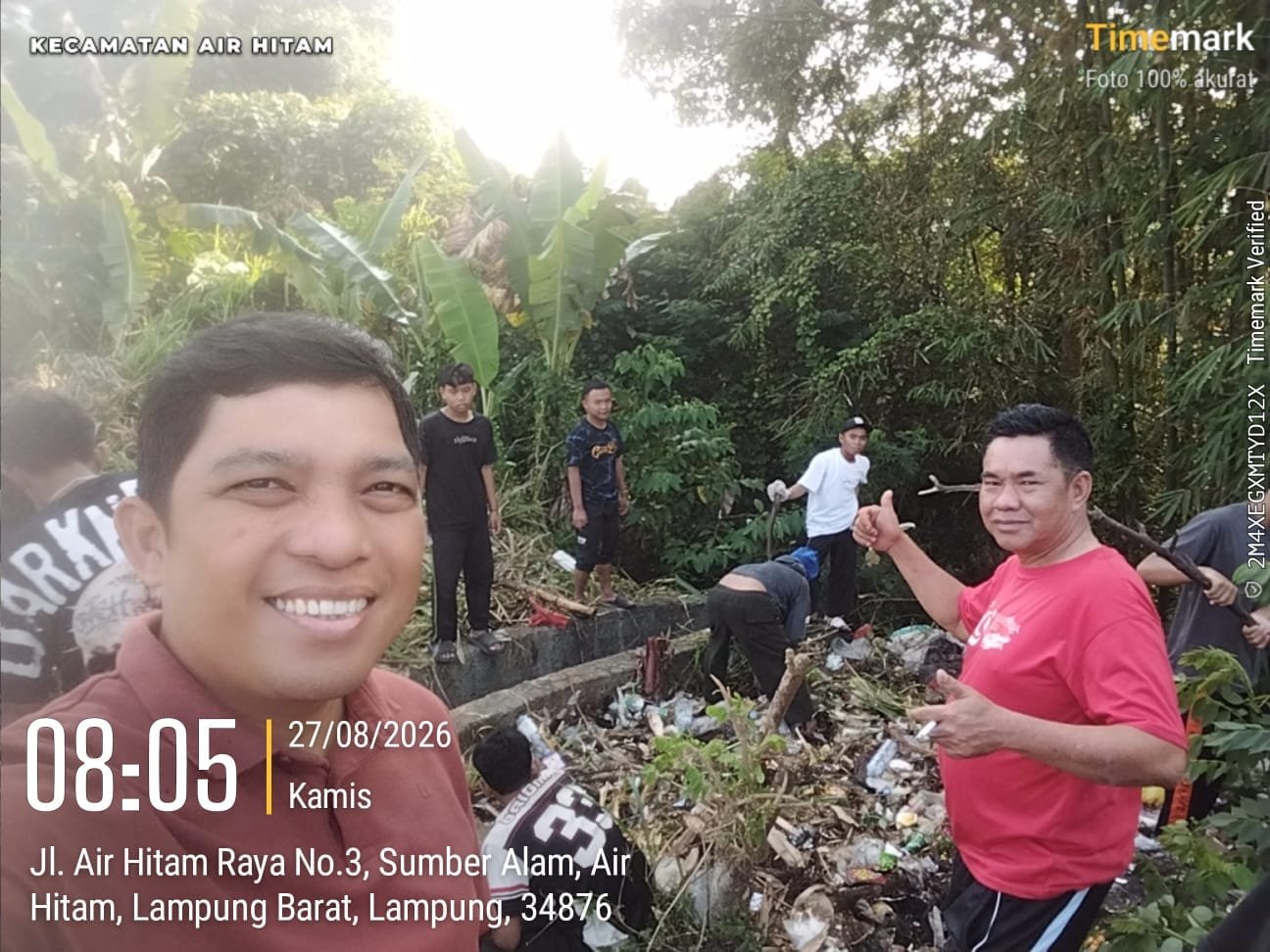 Warga Sumber Alam dan Tiga Jaya Kompak Gotong Royong Sambut HUT Lambar ke-35