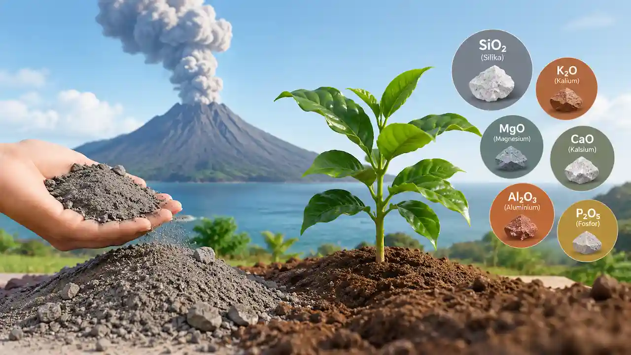 Mineral Abu Vulkanik Anak Krakatau Bisa Menyuburkan Tanah Lambar