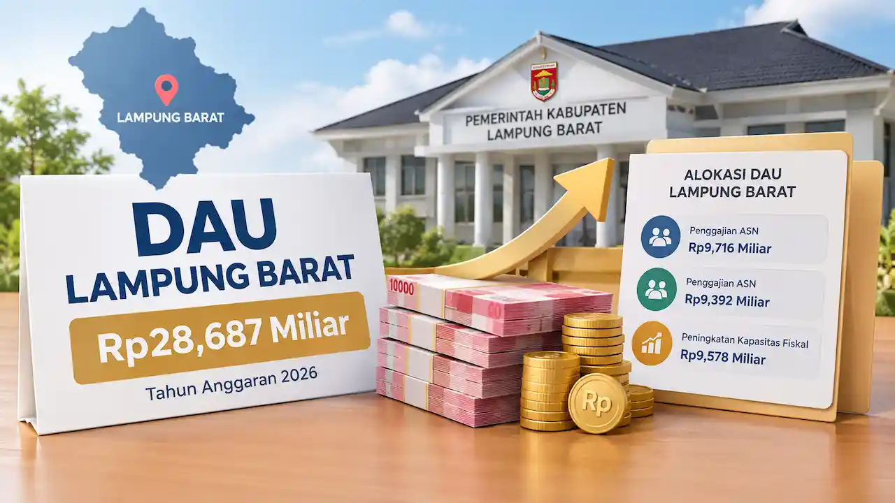 Lampung Barat Dapat Tambahan DAU Rp28,687 Miliar