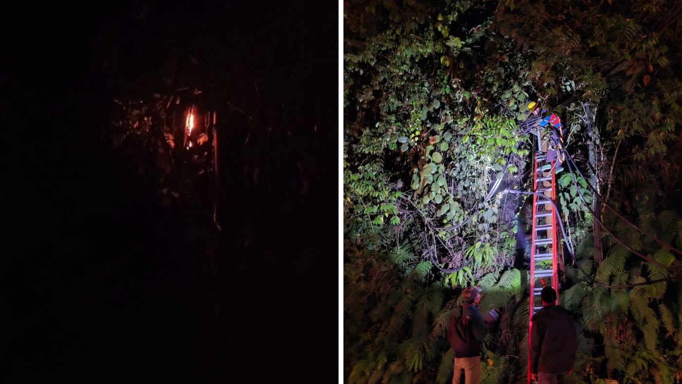 Kabel PLN Terbakar di Kubuperahu, Api Nyaris Menjalar ke Semak