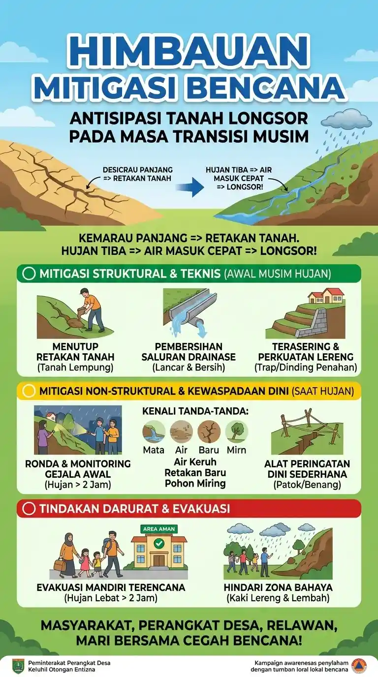 Dinas PUPR Lampung Barat Ingatkan Warga Waspadai Retakan Tanah Jelang Musim Hujan
