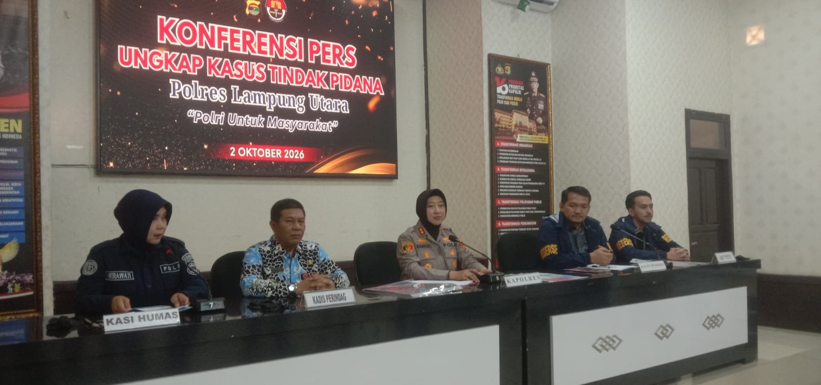 Polres Lampung Utara Ungkap 154 Perkara, Kasus Pengancaman di Pemkab Turut Terungkap