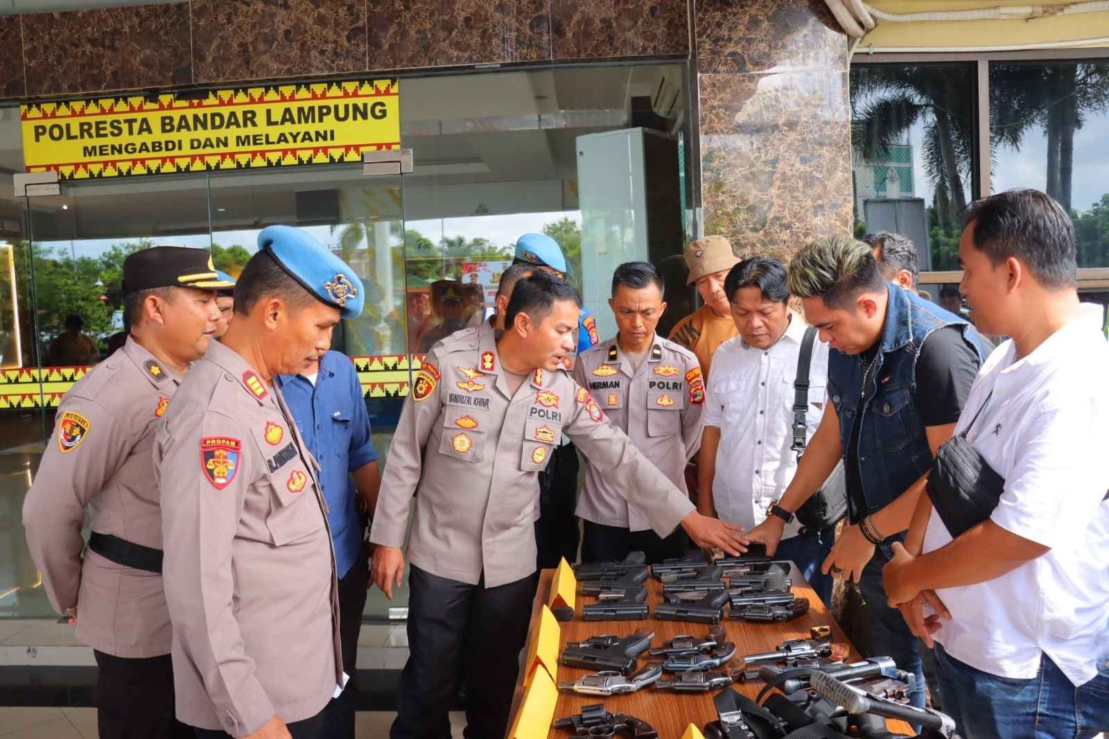 Polresta Bandar Lampung Gelar Pemeriksaan Ketat Senjata Api Dinas Personel