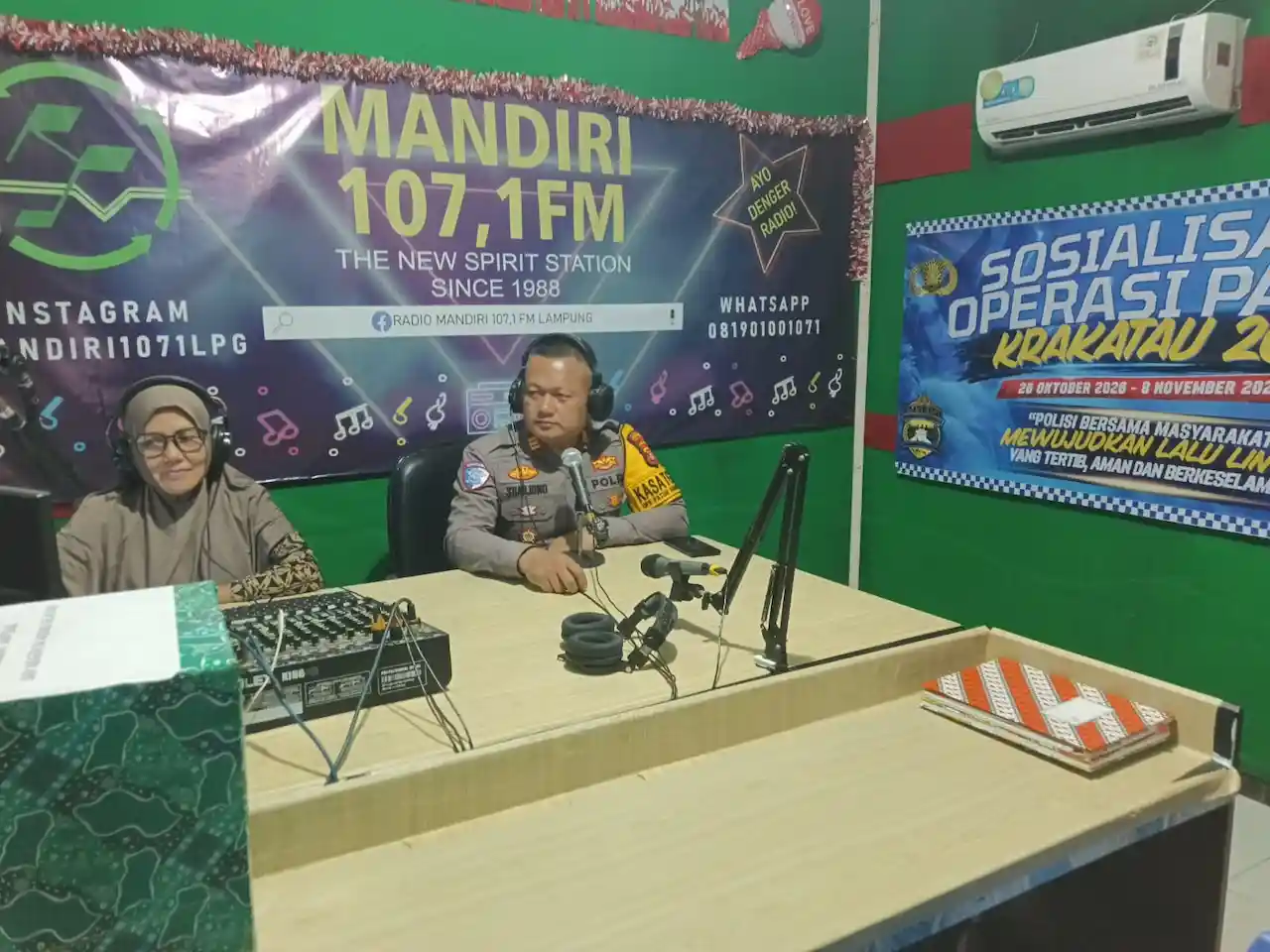Satlantas Polres Lampung Utara Sosialisasikan Operasi Patuh Krakatau 2026 Lewat Radio