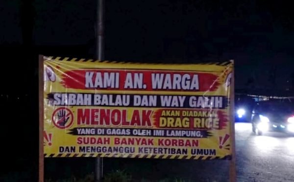 Warga Sabah Balau Tolak Drag Race di Jalan Umum Bundaran Tugu Putri