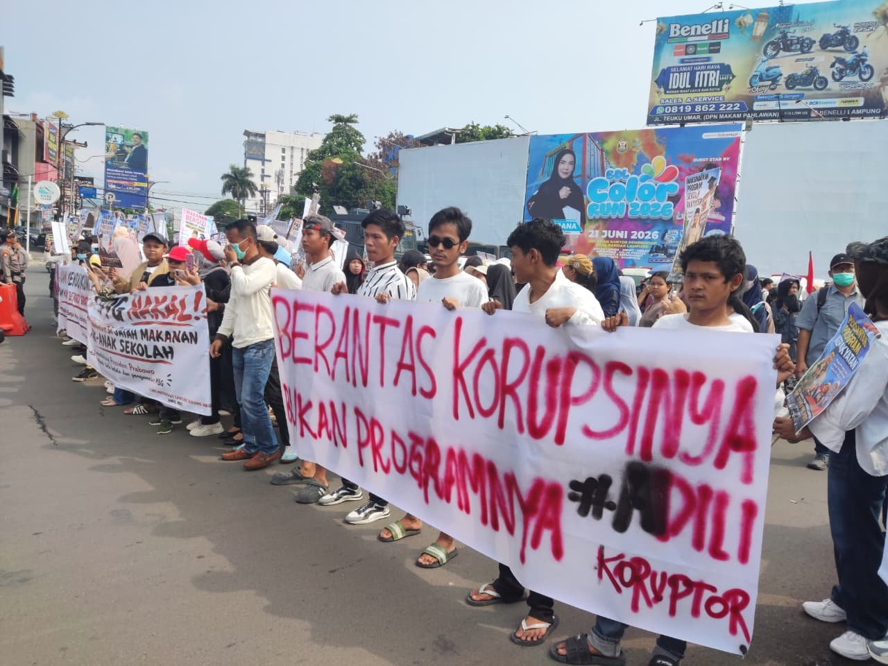 Ratusan Warga Lampung Desak Penindakan Tegas Korupsi MBG