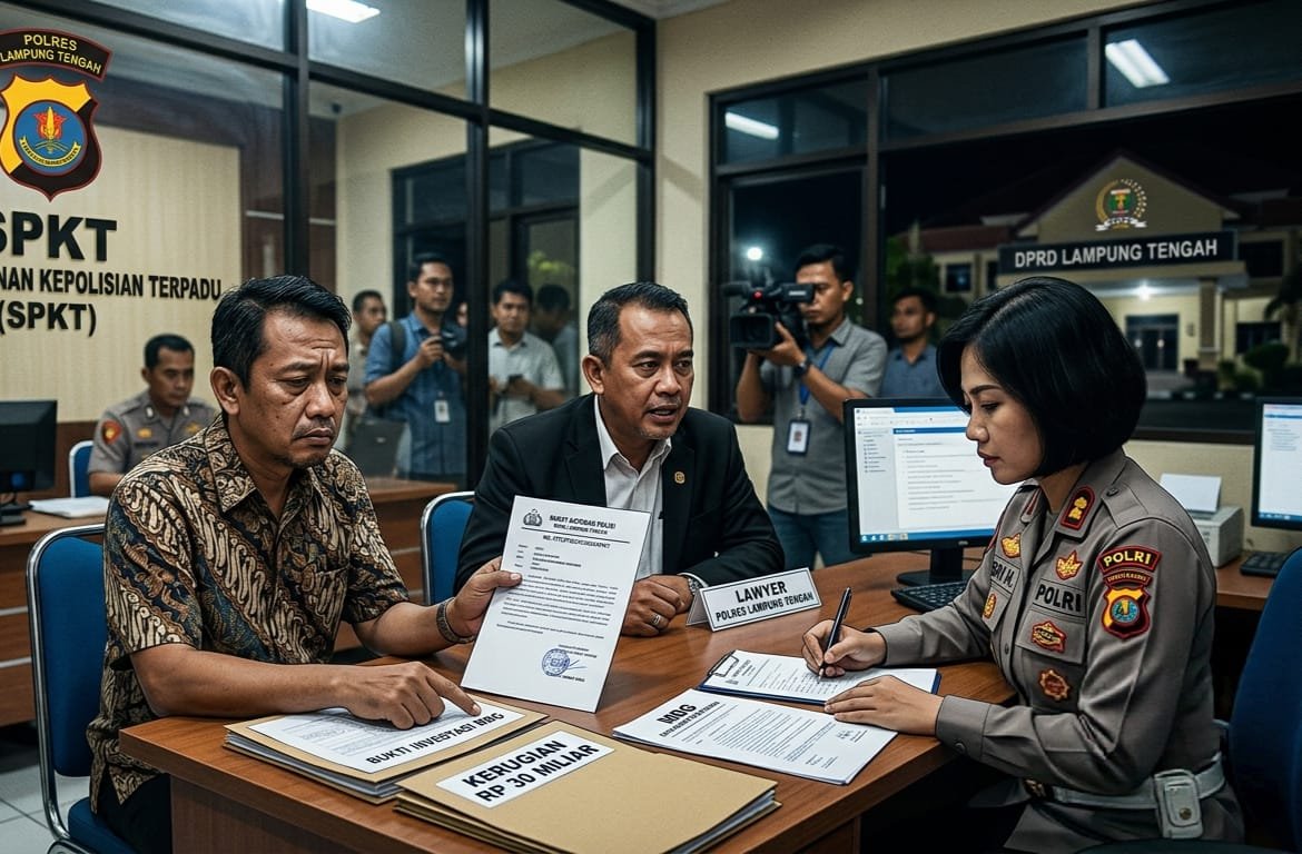 Anggota DPRD Lampung Tengah Dilaporkan atas Dugaan Penipuan Investasi MBG