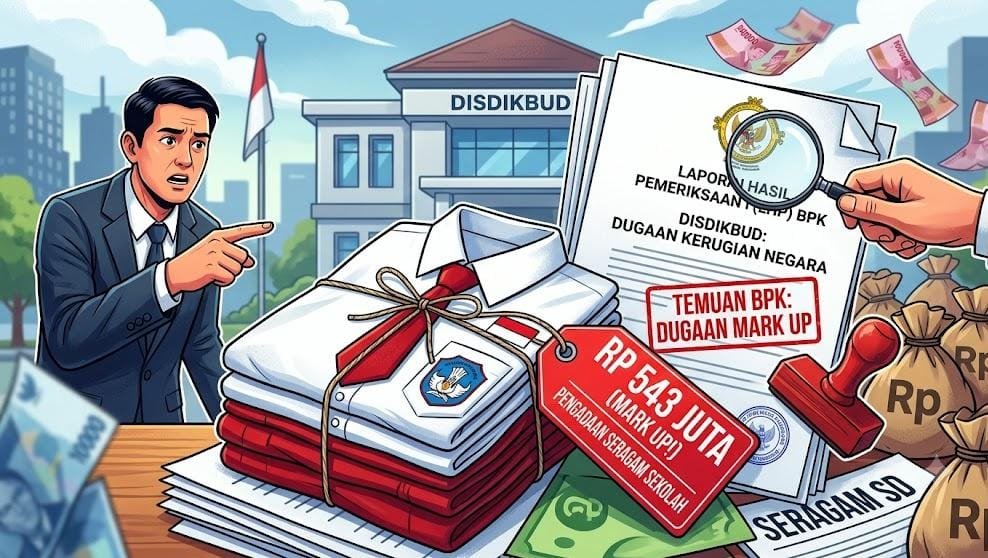 LHP BPK Temukan Dugaan Mark Up Rp543 Juta pada Pengadaan Seragam Sekolah Disdikbud