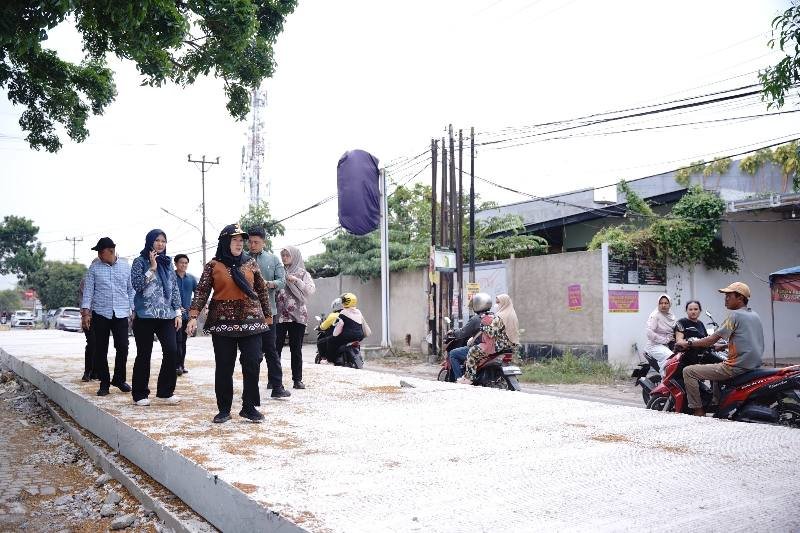Eva Dwiana Tinjau Perbaikan Infrastruktur di Bandar Lampung, Sejumlah Ruas Jalan Dibenahi