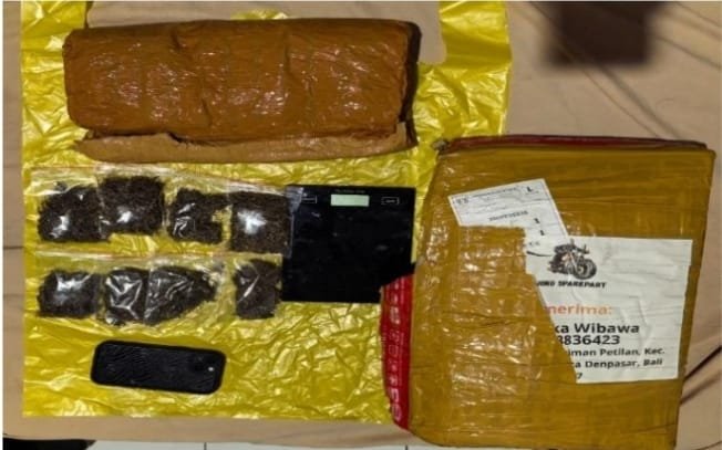 Polda Lampung Gagalkan Penyelundupan 6 Kg Ganja Jaringan Medan-Bali, Dua Tersangka Diamankan