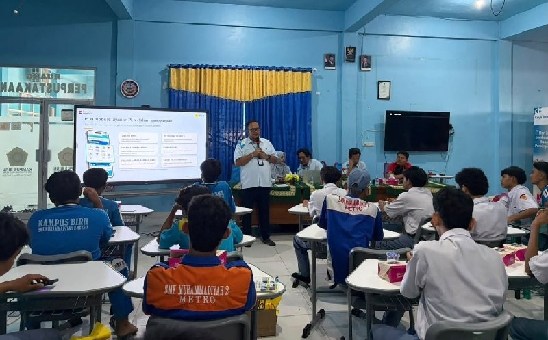 Sambut Sumpah Pemuda, PLN UP3 Metro Edukasi Siswa SMK tentang Keselamatan Listrik