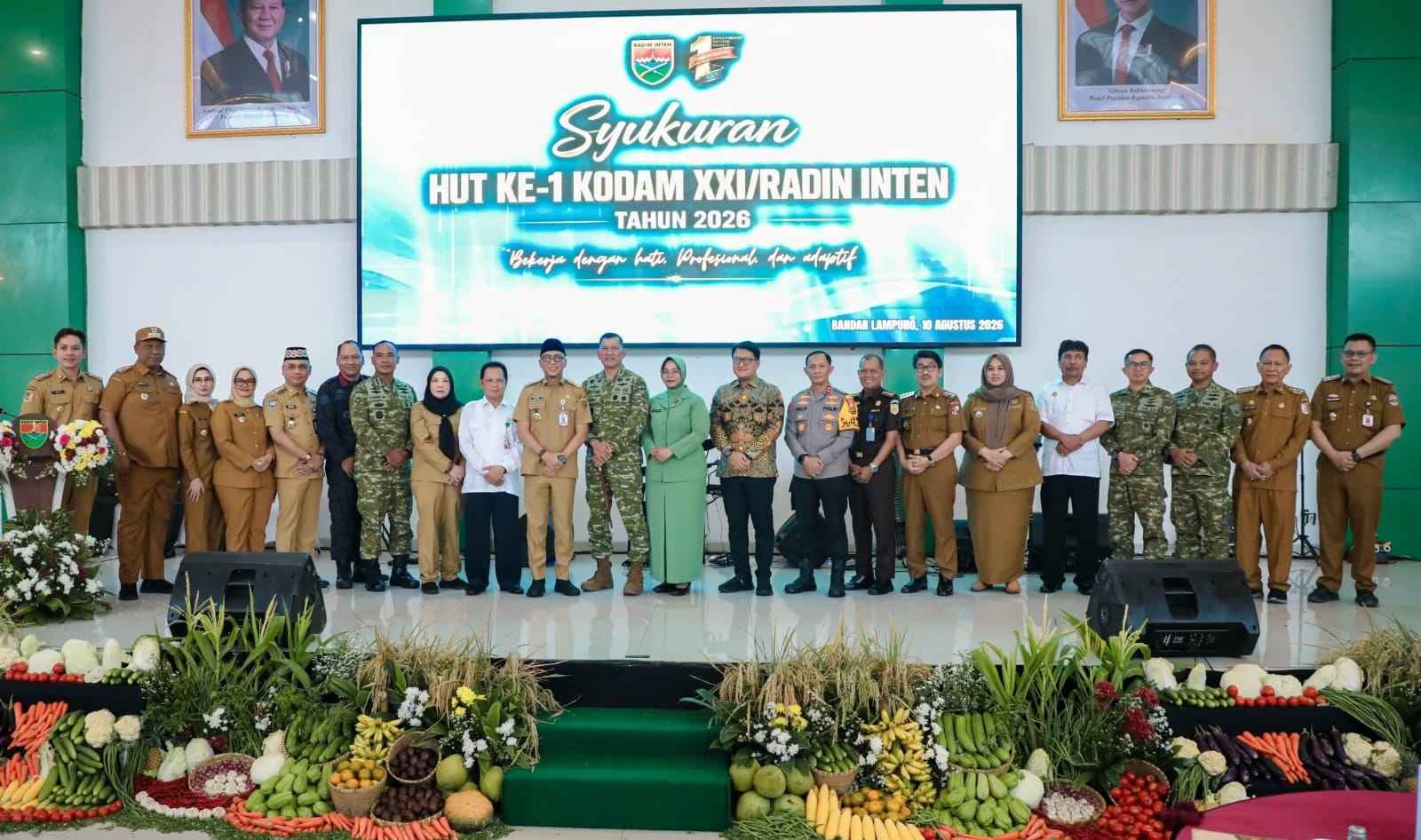 HUT Pertama Kodam XXI/Raden Intan, Gubernur Lampung Tekankan Sinergi TNI dan Pemerintah