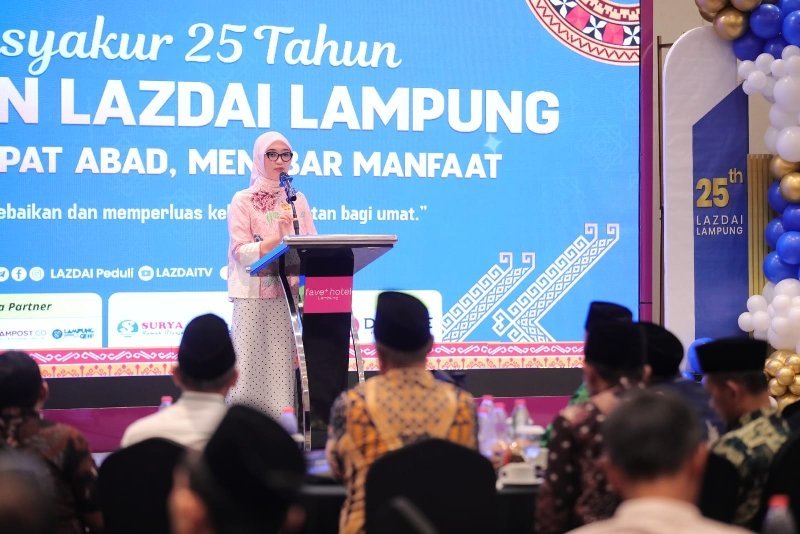 Wagub Jihan Apresiasi 25 Tahun LAZDAI Lampung, Dorong Optimalisasi Potensi Zakat untuk Pemberdayaan Umat