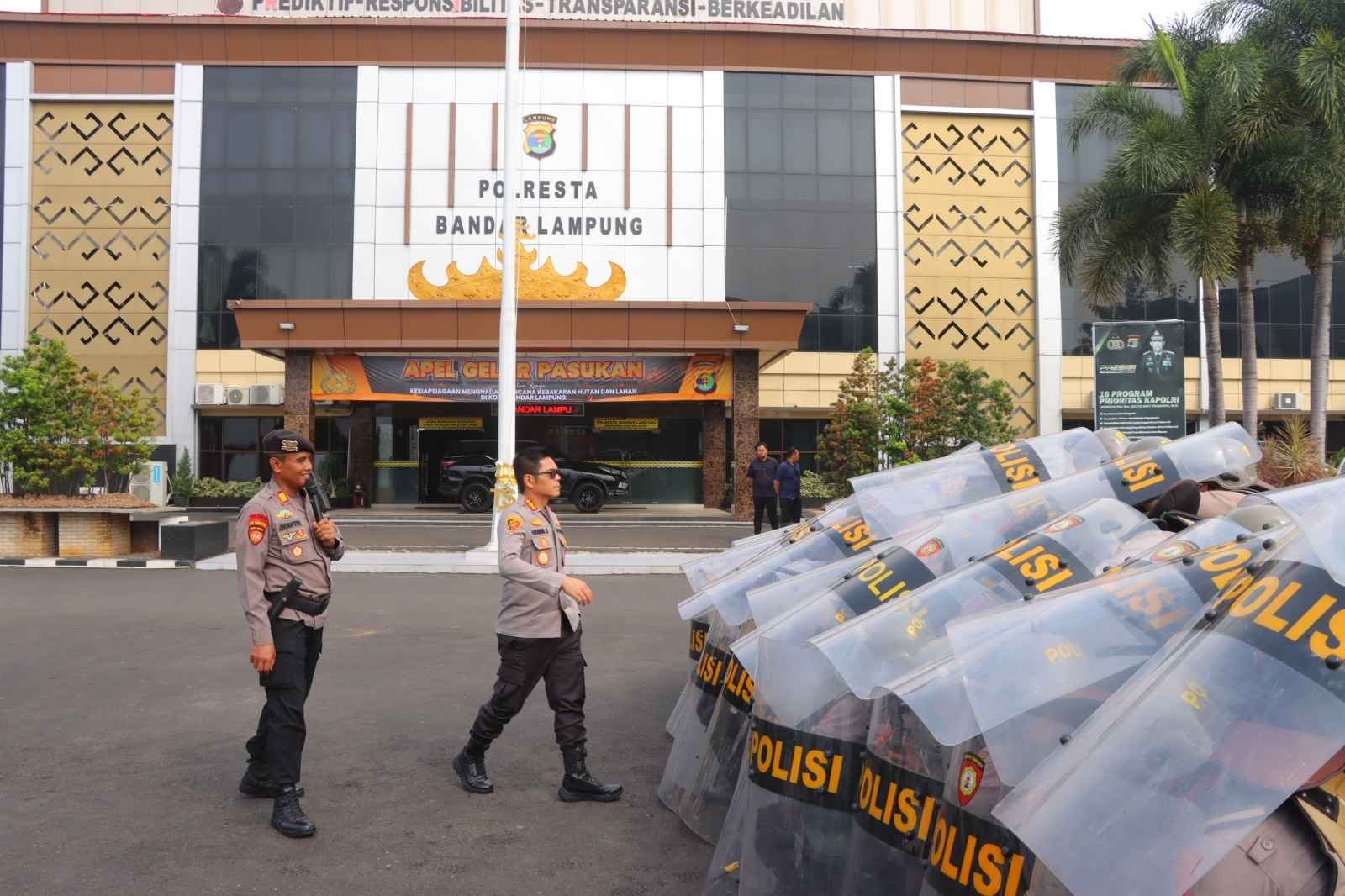 Polresta Bandar Lampung Asah Dalmas, Herbin Sianipar Tekankan Pengamanan Aksi Harus Humanis