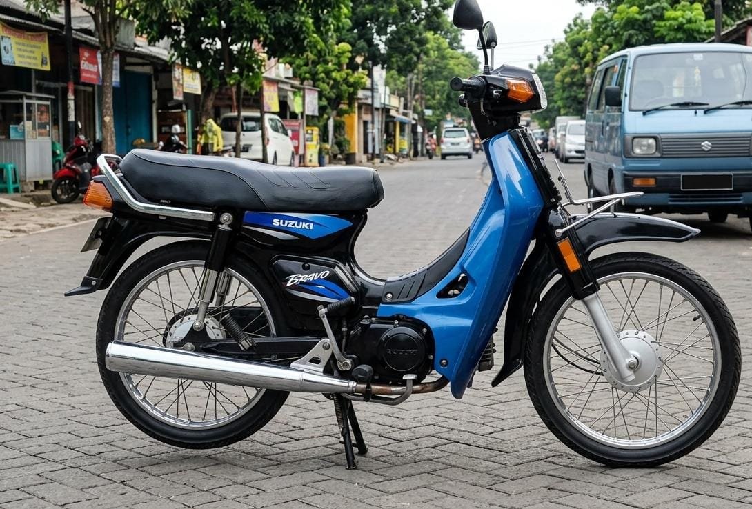 Suzuki Bravo, Motor Bebek 2-Tak Terakhir dari Keluarga RC100 yang Kini Jadi Buruan Kolektor