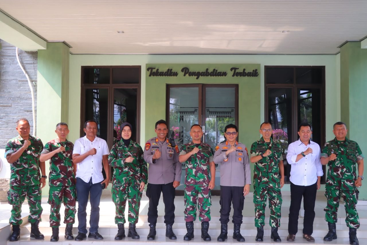 Herbin Sianipar Sambangi Kodim 0410, TNI-Polri Komitmen Jaga Kamtibmas Bandar Lampung