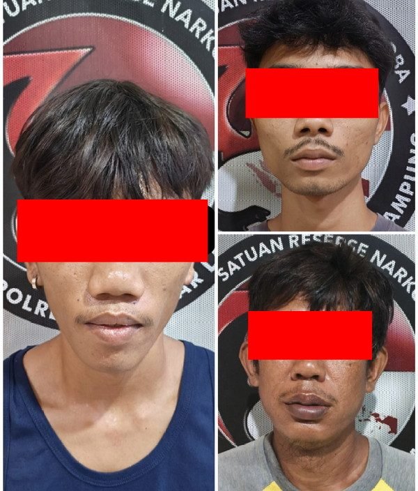 Gerebek Lokasi Diduga Sarang Narkoba di Teluk Betung Timur, Tiga Pria Ditangkap