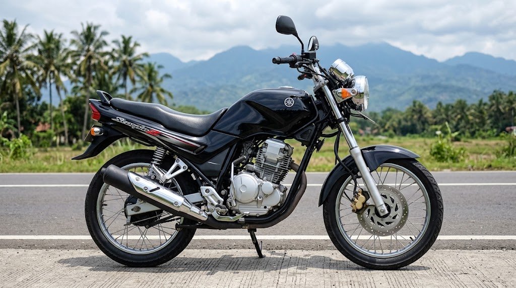 Yamaha Scorpio 225, motor sport legendaris Yamaha yang masih diminati pencinta otomotif karena karakter mesin, desain klasik, dan potensinya sebagai motor modifikasi.