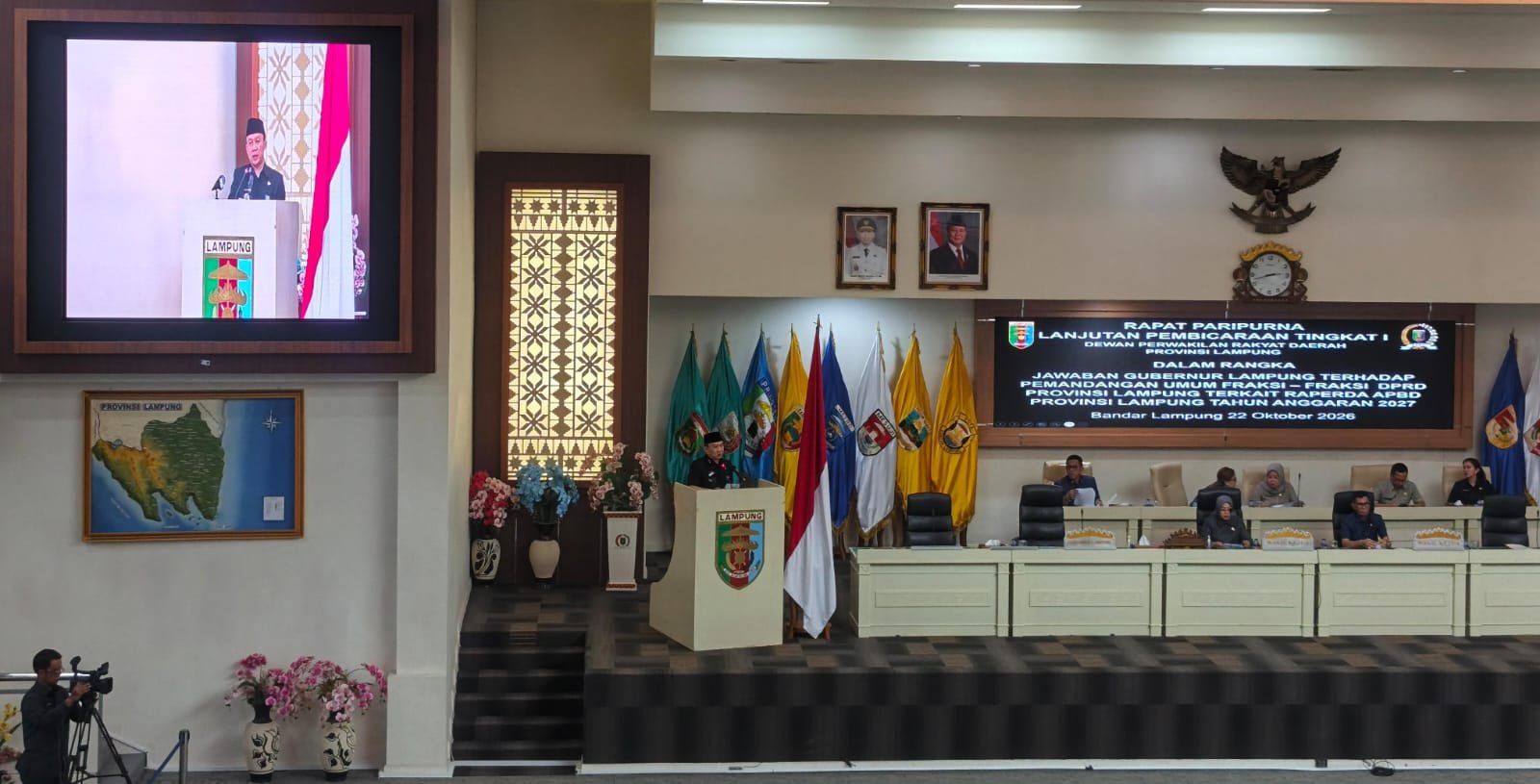 Jawab Pandang Fraksi , Pemprov Lampung Tekankan Hilirisasi dan Empat Pilar Desa Maju