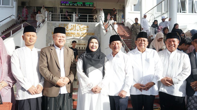Eva Dwiana Sampaikan Doa dan Harapan untuk Kemajuan Bandar Lampung saat Salat Idul Adha