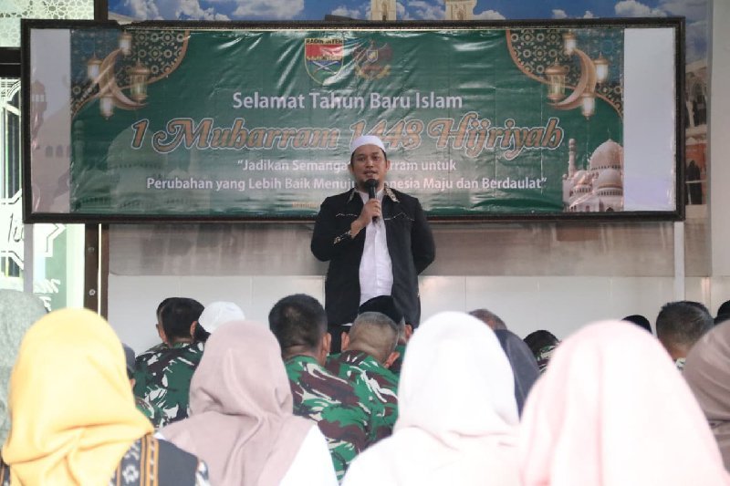 Kodim 0410/KBL Peringati Tahun Baru Islam 1448 H, Dandim Ajak Prajurit Tingkatkan Iman dan Pengabdian