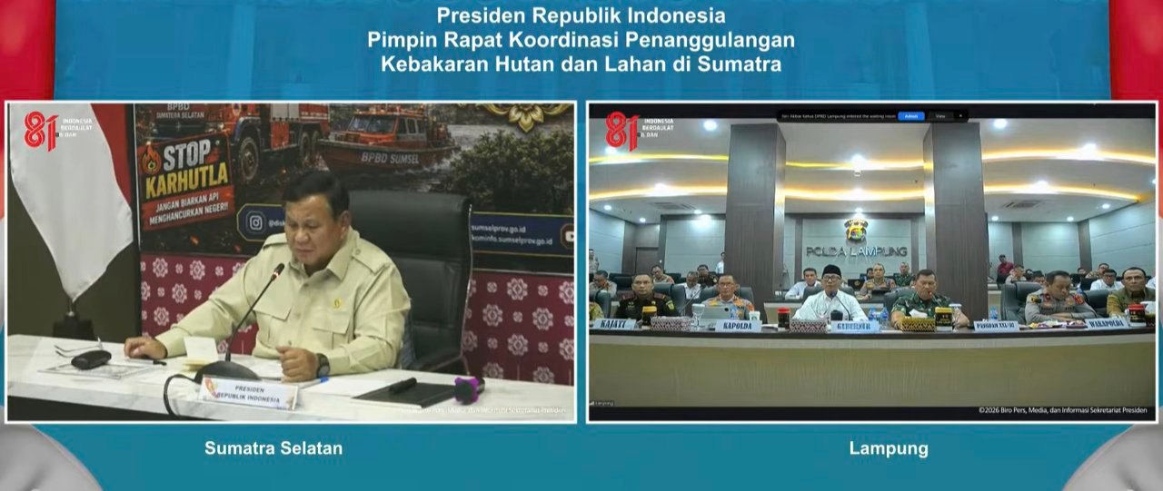 Presiden Prabowo Titip Lampung, Penanganan Karhutla TNWK Jadi Perhatian Khusus