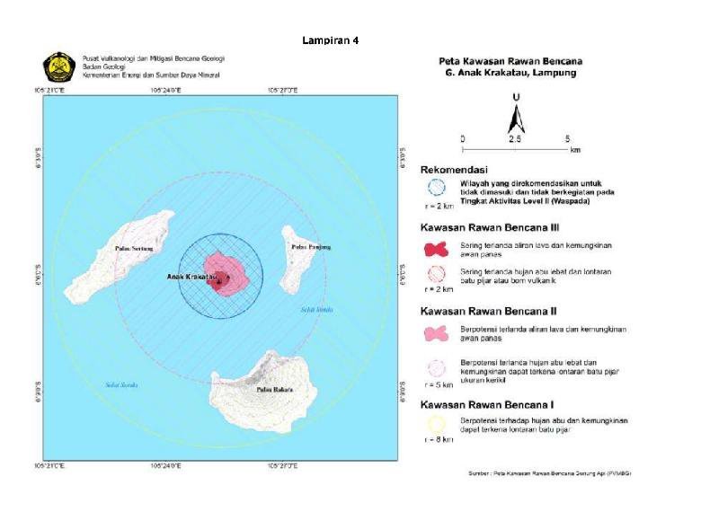 Gunung Anak Krakatau Melandai, Status Siaga Turun Jadi Waspada