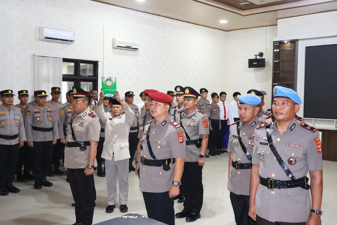 Polres Lampung Utara Rotasi PJU dan Kapolsek Jajaran
