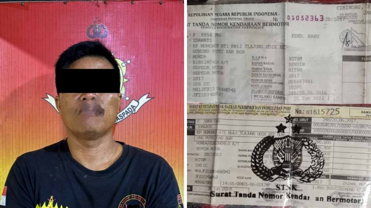Polisi Ringkus Pelaku Curanmor di Pasar Krui, Motor Disembunyikan di Rumah Kos