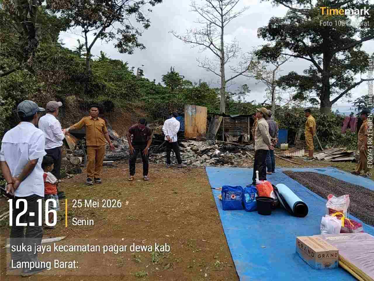 Pemkab Lampung Barat Salurkan Bantuan untuk Korban Kebakaran di Sukajaya