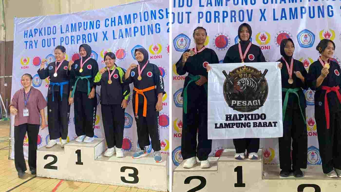 Borong 6 Emas, Atlet Hapkido Lampung Barat Tunjukkan Kesiapan Menuju Porprov