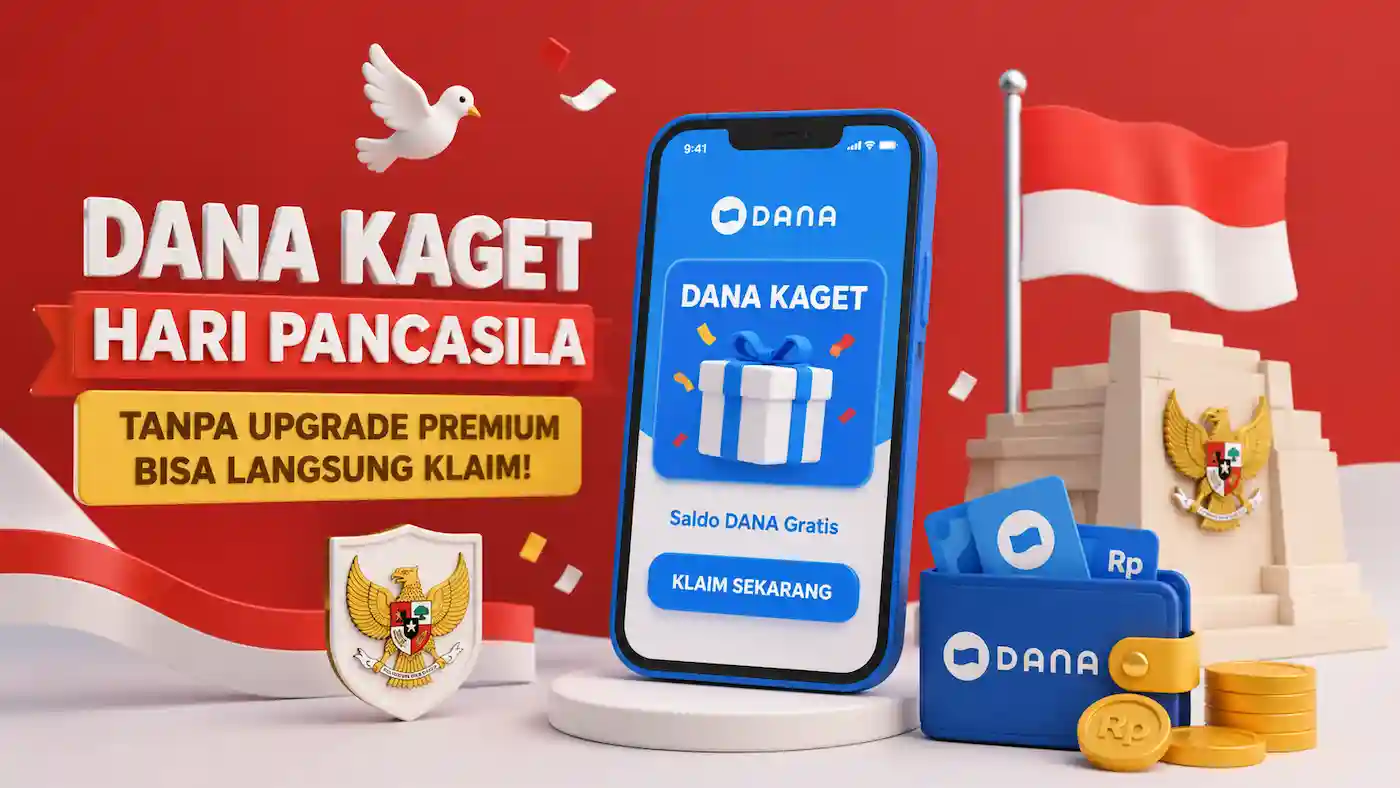 Link DANA Kaget Hari Pancasila, Akun Biasa Tetap Berpeluang Dapat Saldo Gratis