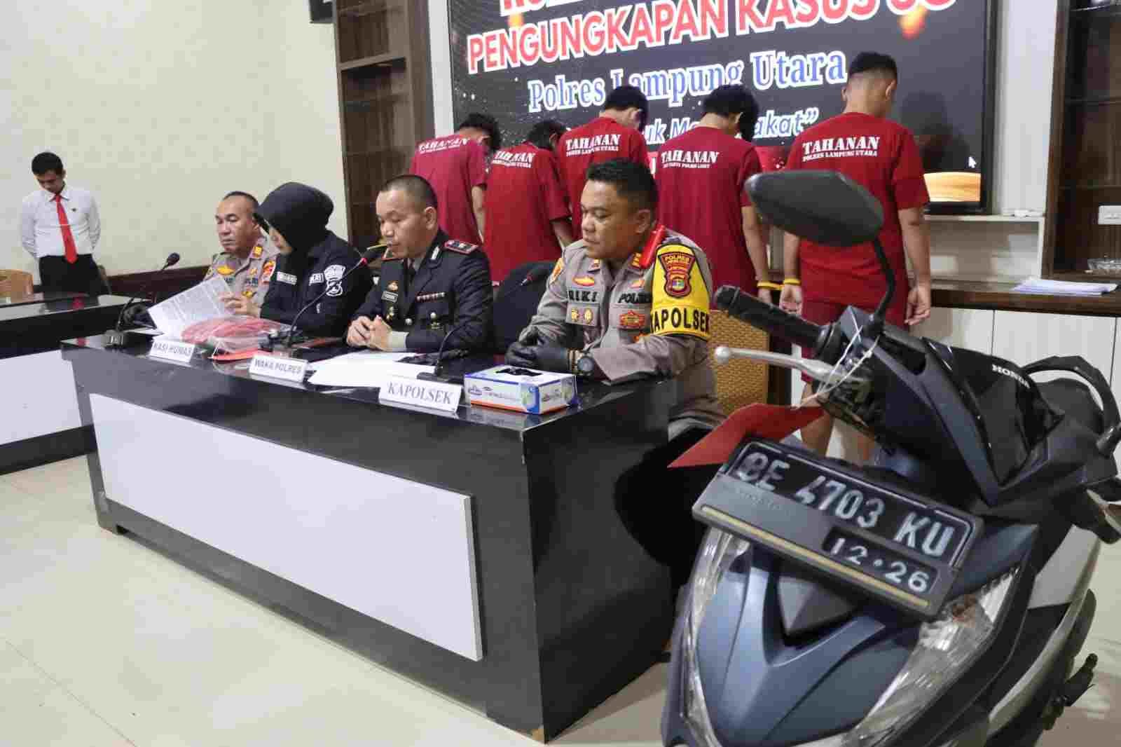 Sepekan Operasi KRYD, Polres Lampung Utara Ringkus 5 Pelaku Kejahatan