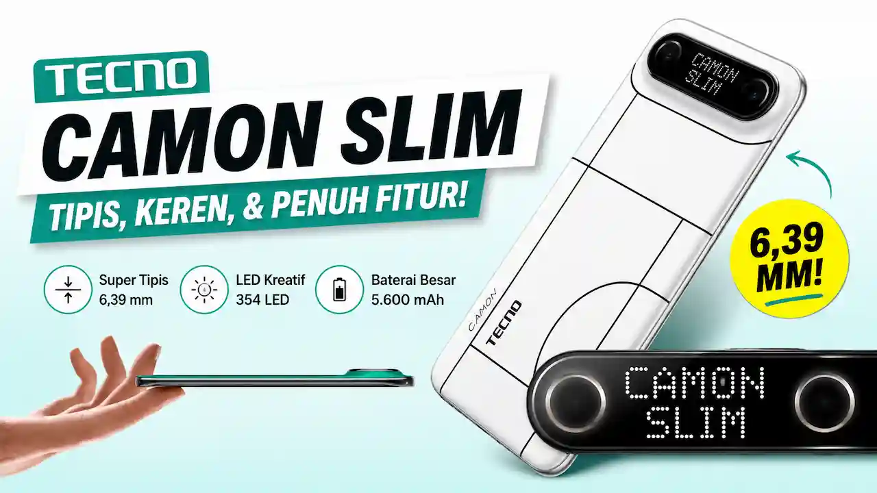 Resmi Rilis! Tecno Camon Slim Super Tipis dan LED Kreatif