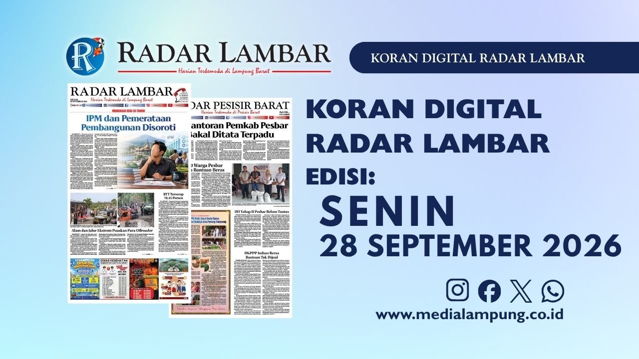 Epaper Radar Lambar Edisi 28 September 2026