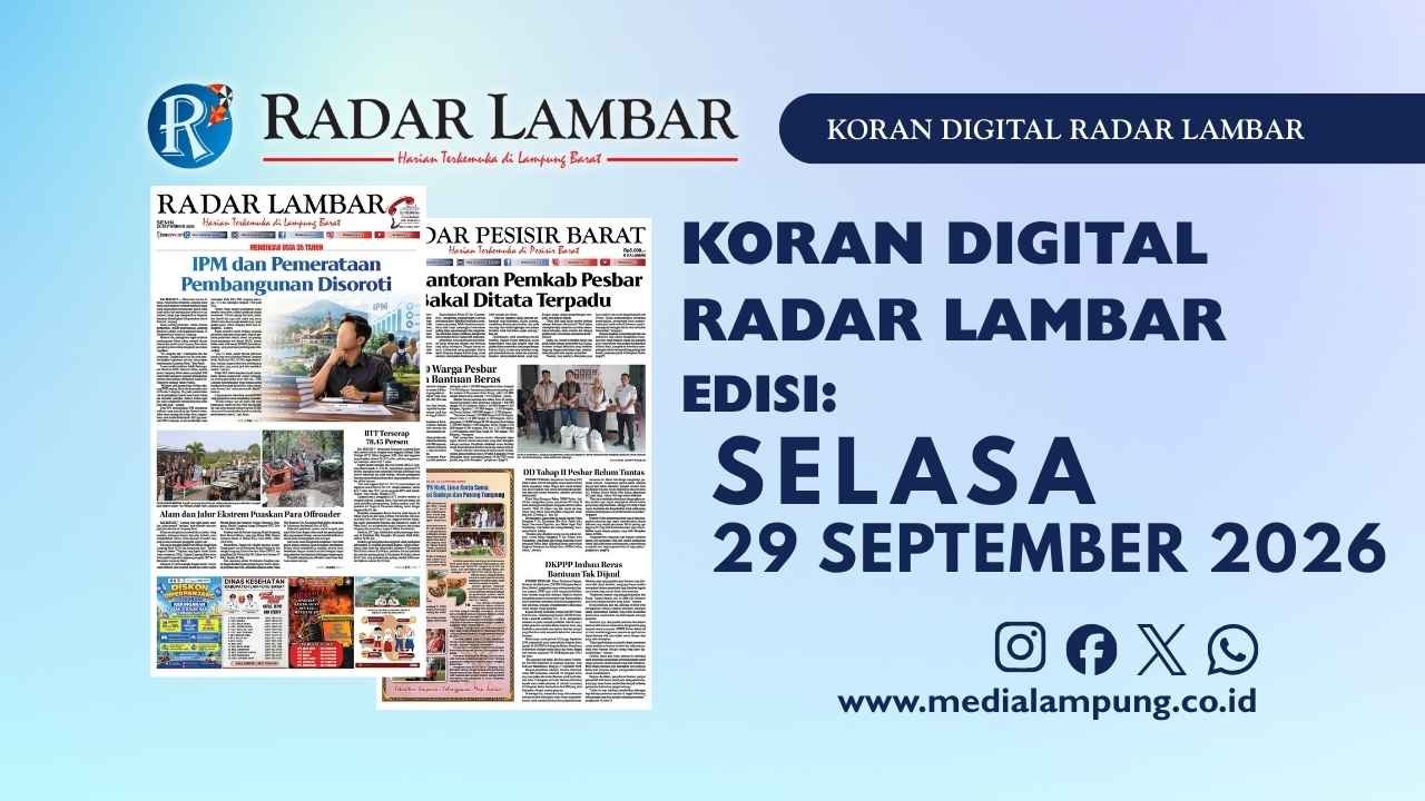 Epaper Radar Lambar Edisi 29 September 2026