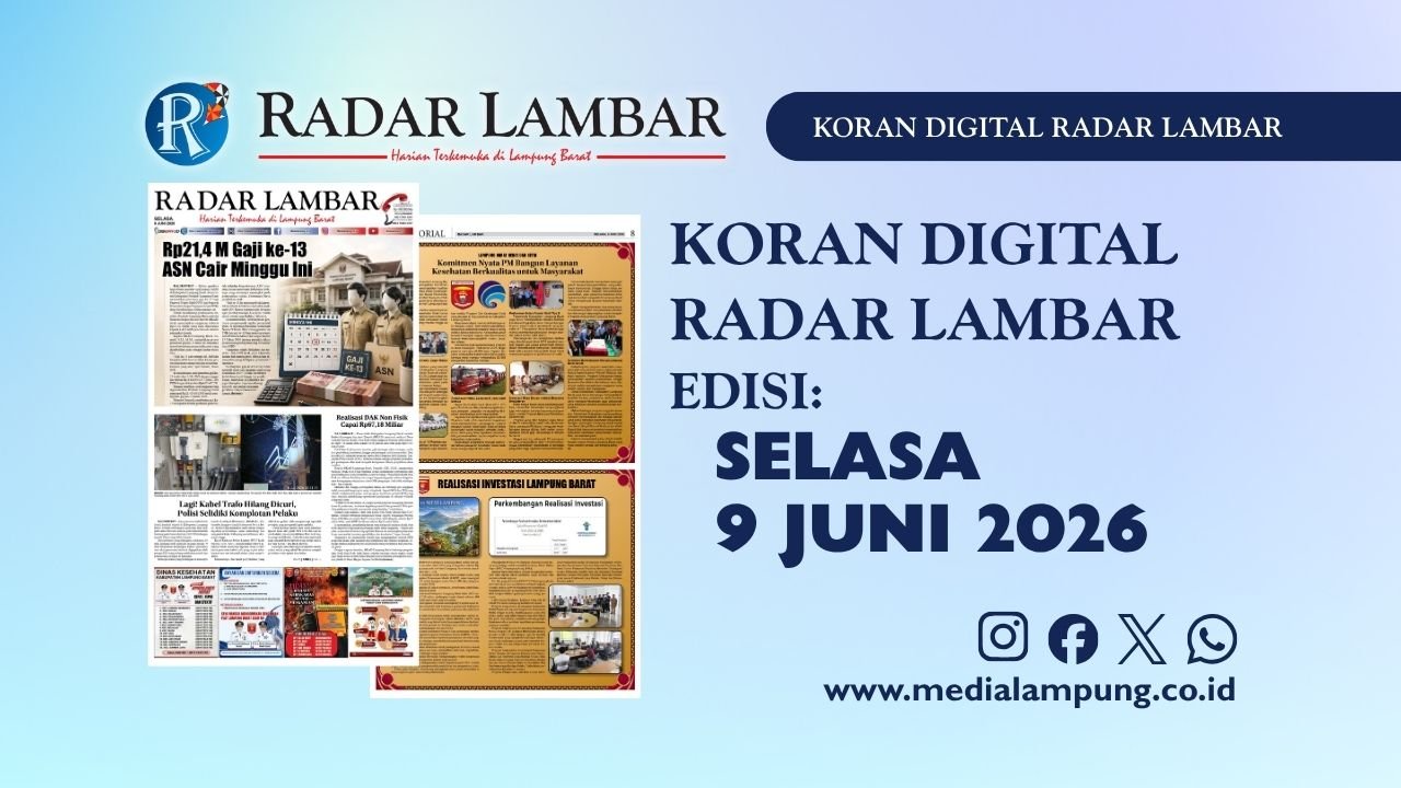 Epaper Radar Lambar Edisi 9 Juni 2026