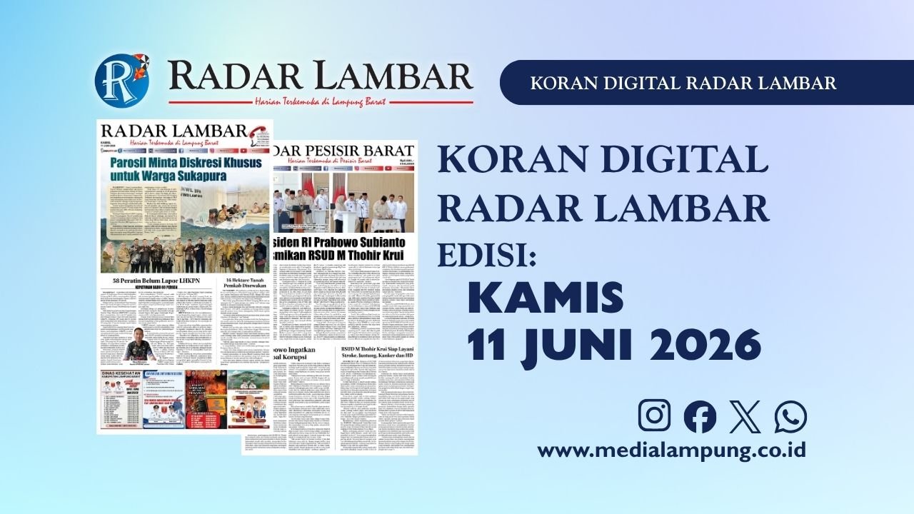 Epaper Radar Lambar Edisi 11 Juni 2026