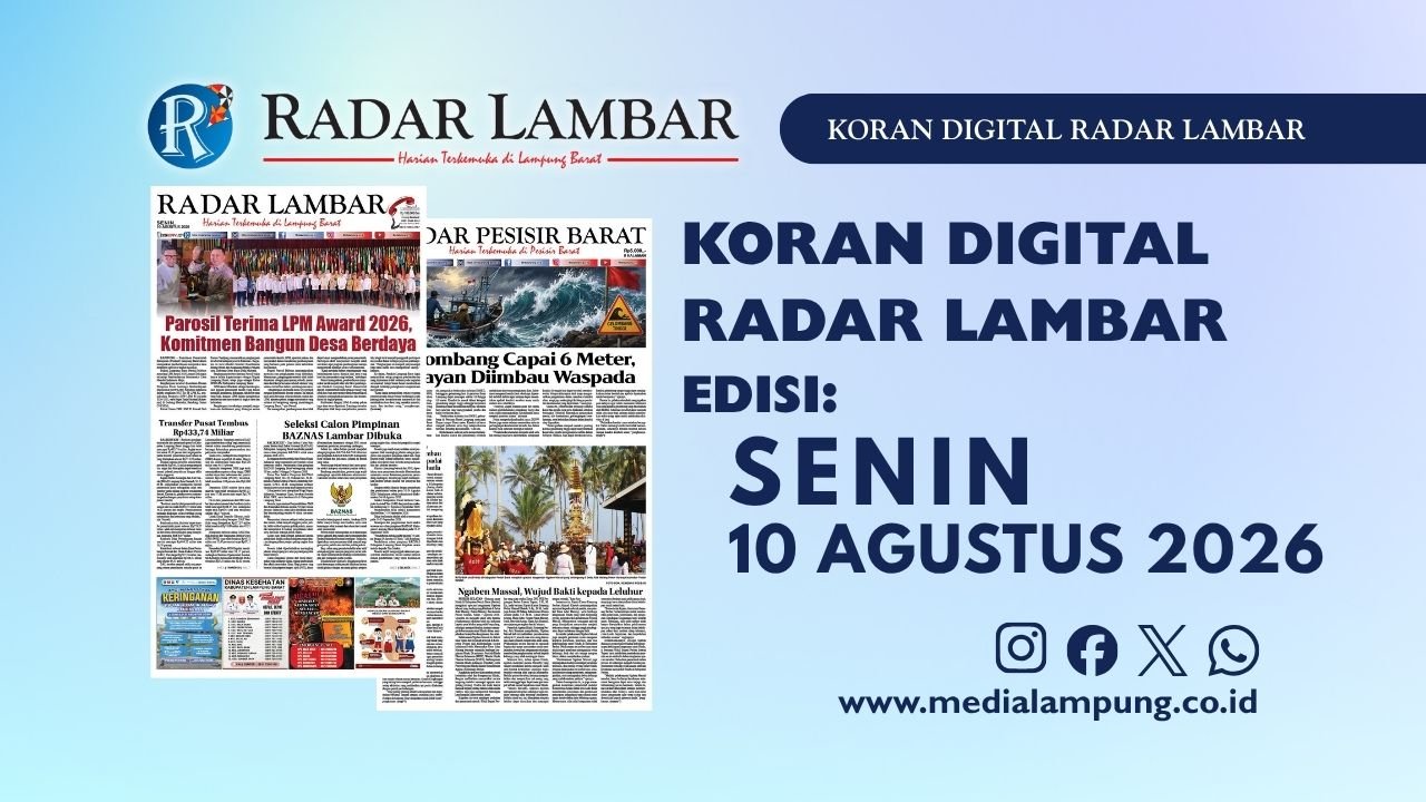 Epaper Radar Lambar Edisi 10 Agustus 2026