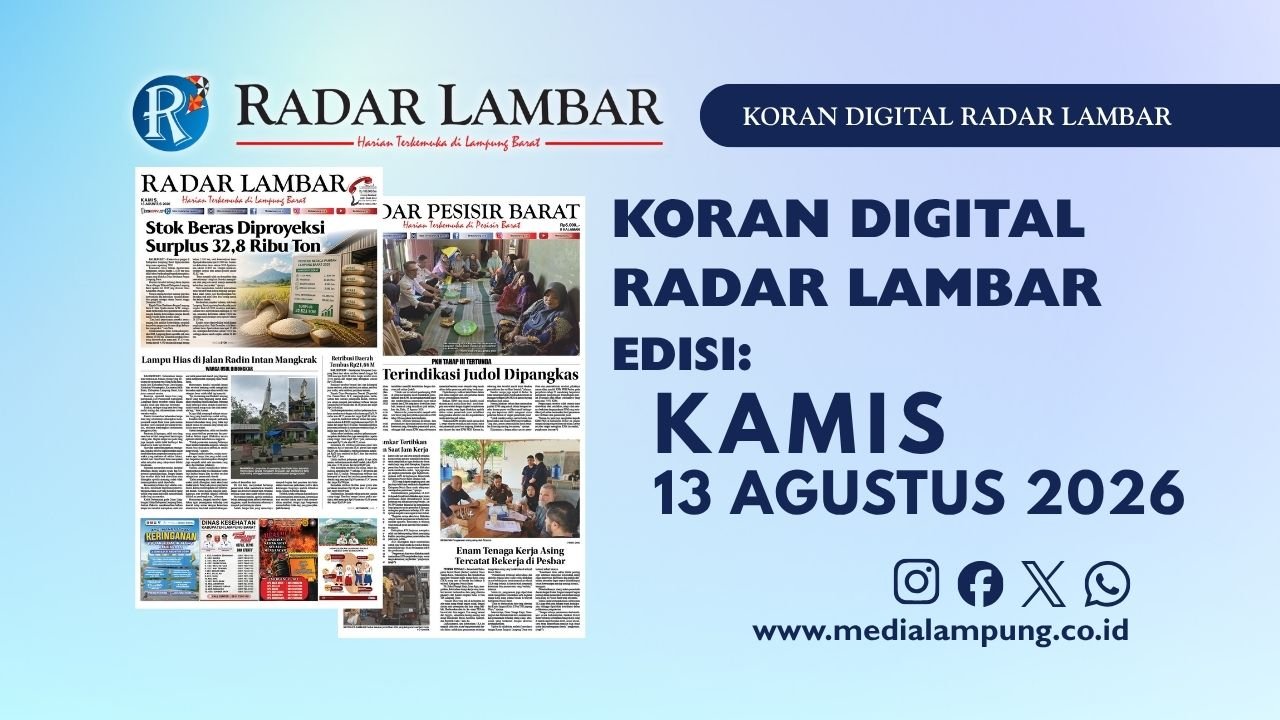 Epaper Radar Lambar Edisi 13 Agustus 2026