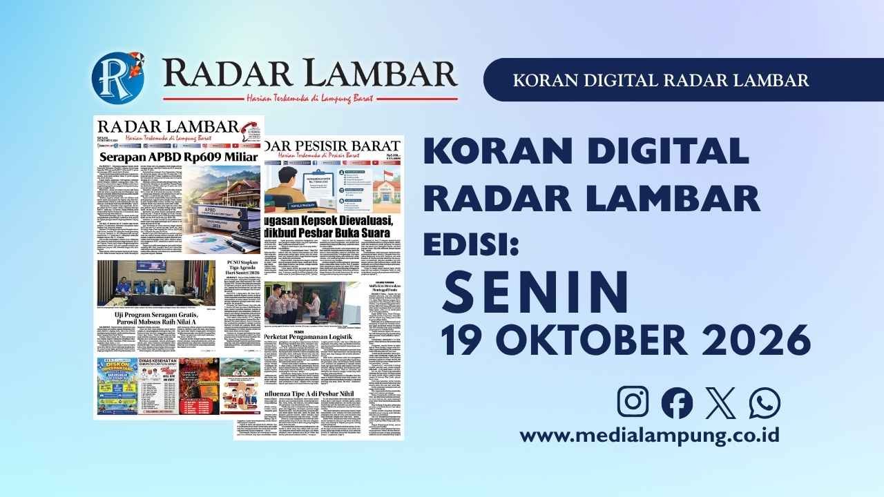 Epaper Radar Lambar Edisi 19 Oktober 2026