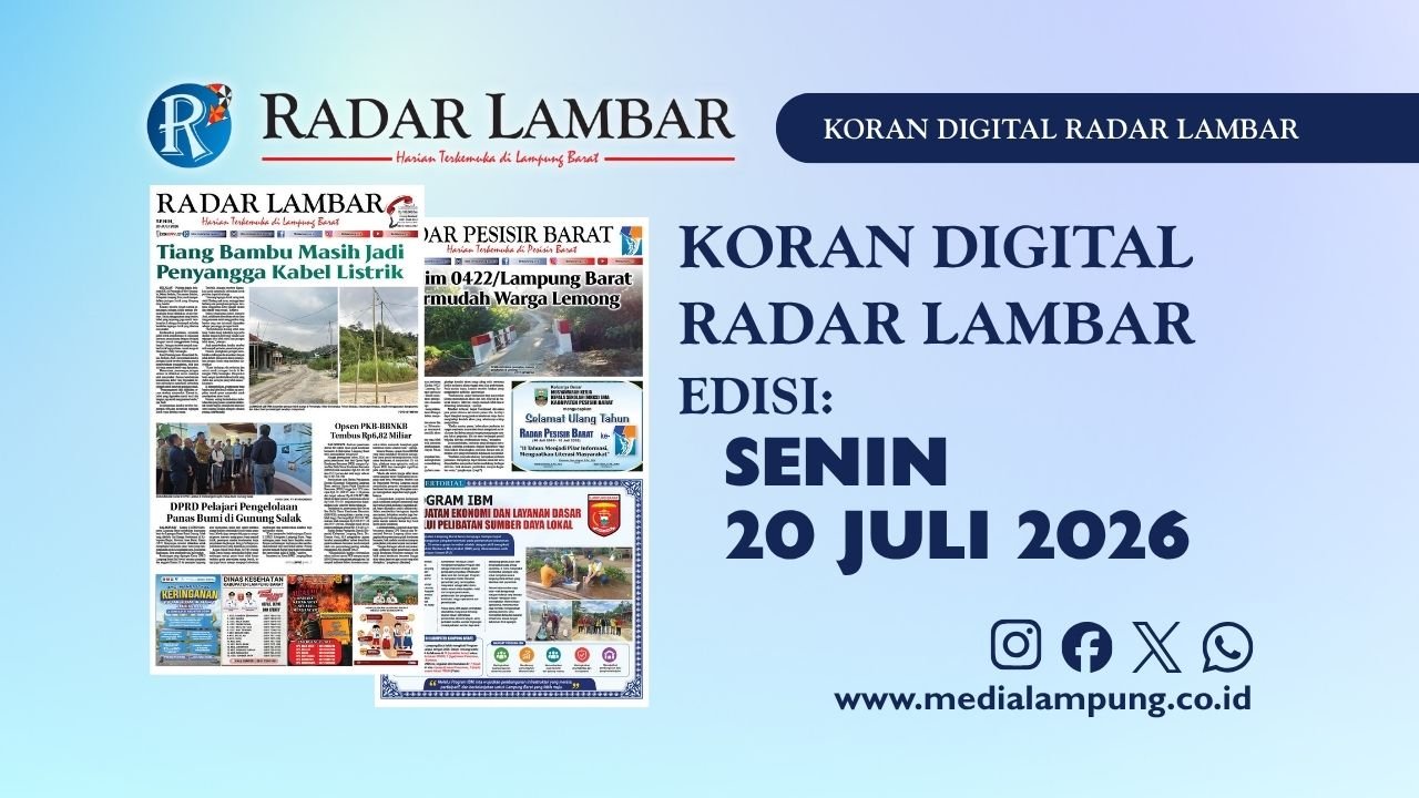 Epaper Radar Lambar Edisi 20 Juli 2026