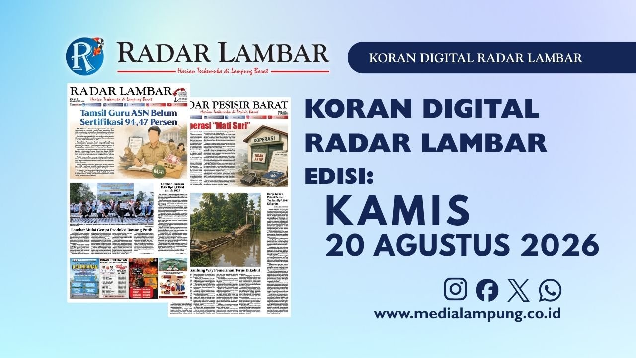 Epaper Radar Lambar Edisi 20 Agustus 2026