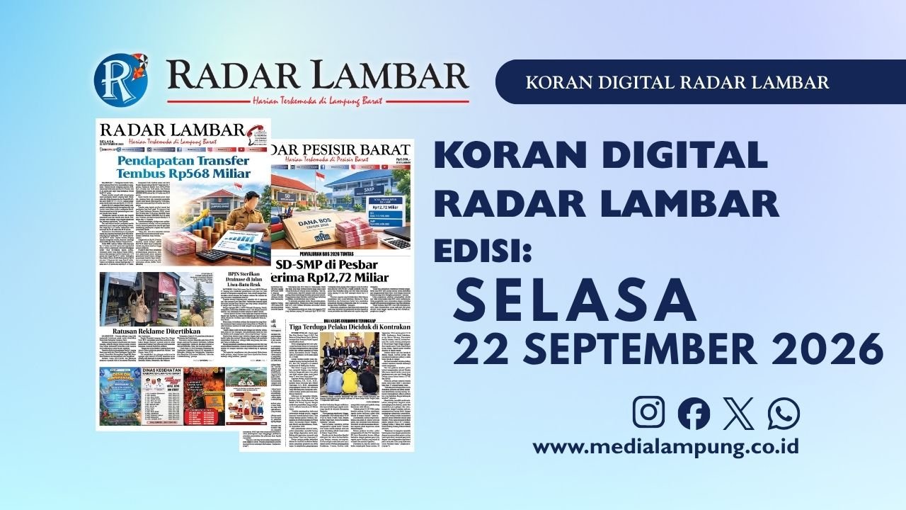 Epaper Radar Lambar Edisi 22 September 2026