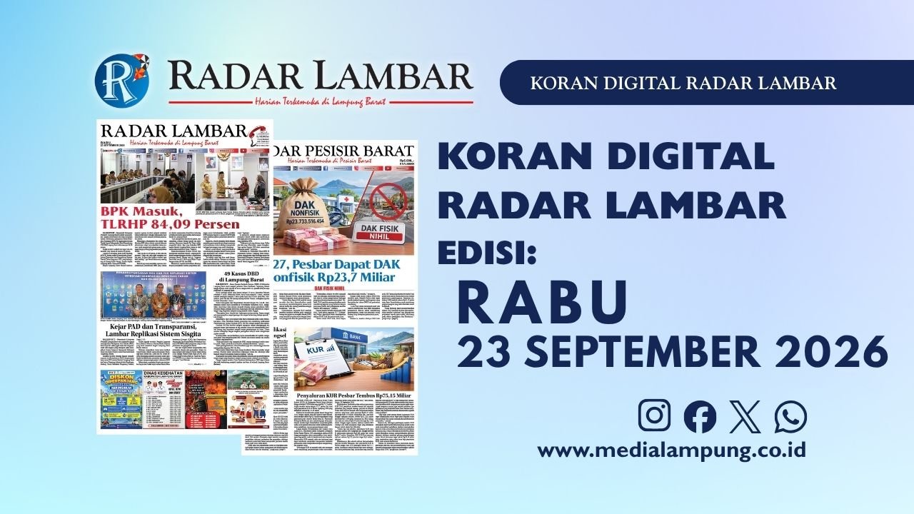Epaper Radar Lambar Edisi 23 September 2026